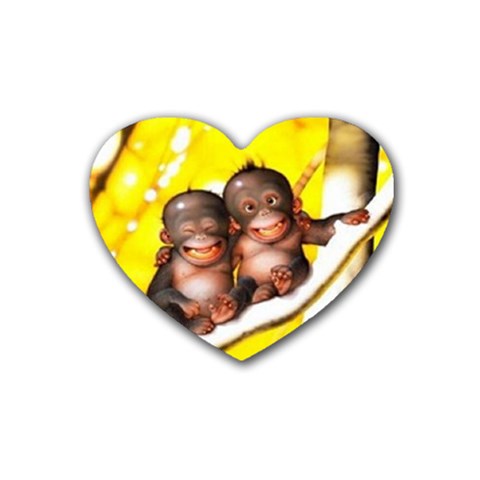 monkeys Heart Coaster (4 pack) from ArtsNow.com Front