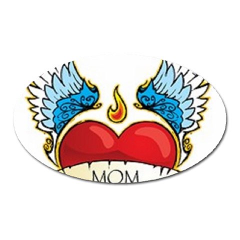 mom tattoo Magnet (Oval) from ArtsNow.com Front