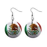 mexican soccer 1  Button Earrings