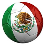 mexican soccer Magnet 5  (Round)