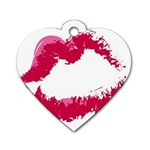 lips Dog Tag Heart (One Side)