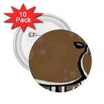hippo 2.25  Button (10 pack)