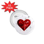 heart 2 1.75  Button (10 pack) 