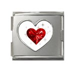 heart 2 Mega Link Heart Italian Charm (18mm)