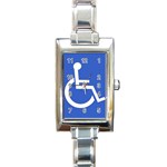 handicap Rectangular Italian Charm Watch