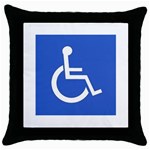 handicap Throw Pillow Case (Black)