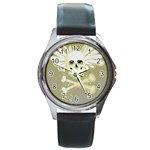 flying skull Round Metal Watch