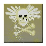 flying skull Tile Coaster