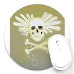 flying skull Round Mousepad