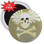 flying skull 3  Magnet (10 pack)