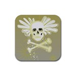 flying skull Rubber Coaster (Square)