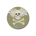 flying skull Rubber Round Coaster (4 pack)