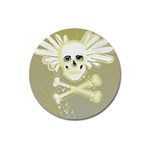 flying skull Magnet 3  (Round)