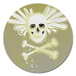 flying skull Magnet 5  (Round)