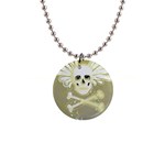 flying skull 1  Button Necklace