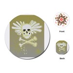 flying skull Playing Cards (Round)