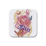 flirt Rubber Square Coaster (4 pack)