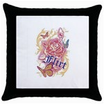 flirt Throw Pillow Case (Black)