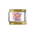 flirt Gold Trim Italian Charm (9mm)