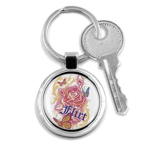 flirt Key Chain (Round) from ArtsNow.com Front