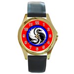 dragon Round Gold Metal Watch