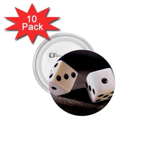 dice 1.75  Button (10 pack)  from ArtsNow.com Front