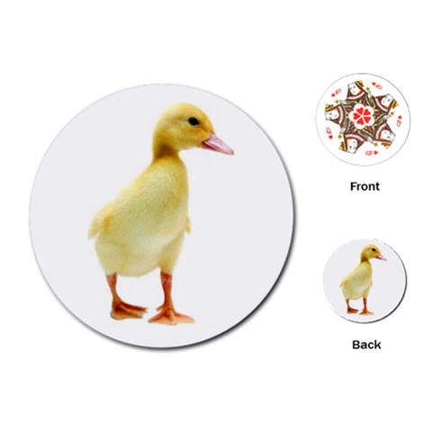 chick duck duckling Playing Cards (Round) from ArtsNow.com Front