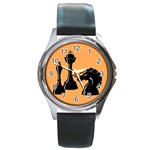 chess Round Metal Watch