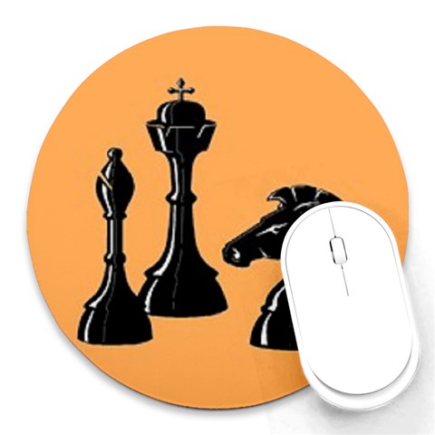 chess Round Mousepad from ArtsNow.com Front