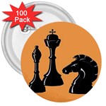 chess 3  Button (100 pack)