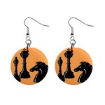 chess 1  Button Earrings