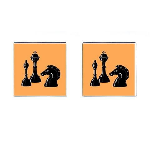 chess Cufflinks (Square) from ArtsNow.com Front(Pair)
