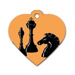 chess Dog Tag Heart (One Side)