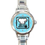 chef Round Italian Charm Watch
