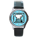 chef Round Metal Watch