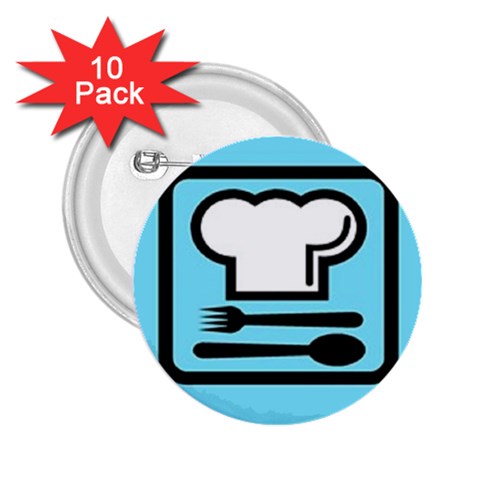 chef 2.25  Button (10 pack) from ArtsNow.com Front
