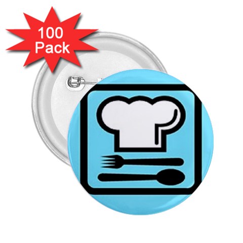 chef 2.25  Button (100 pack) from ArtsNow.com Front