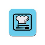 chef Rubber Square Coaster (4 pack)