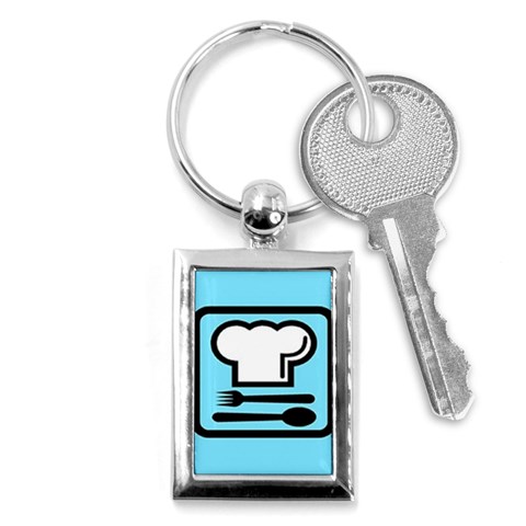 chef Key Chain (Rectangle) from ArtsNow.com Front