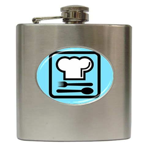 chef Hip Flask (6 oz) from ArtsNow.com Front