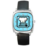 chef Square Metal Watch