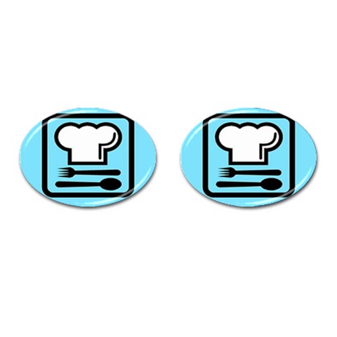 chef Cufflinks (Oval) from ArtsNow.com Front(Pair)