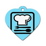 chef Dog Tag Heart (One Side)