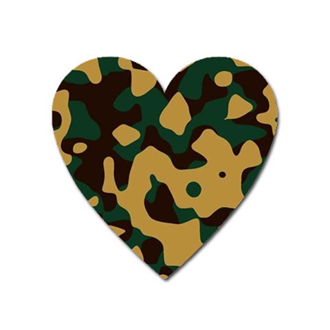 camo Magnet (Heart) from ArtsNow.com Front