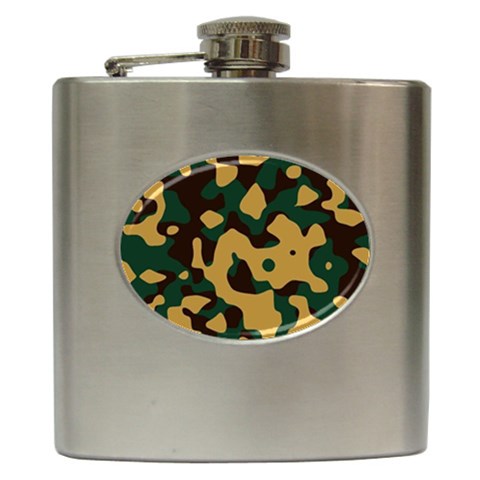 camo Hip Flask (6 oz) from ArtsNow.com Front