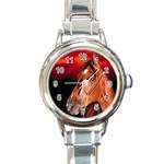 arabian horse Round Italian Charm Watch