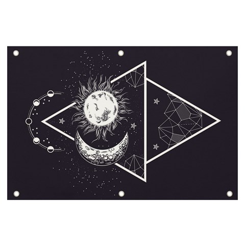 Moon and sun Banner and Sign 6  x 4  from ArtsNow.com Front