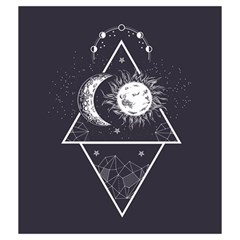 Moon and sun Drawstring Pouch (Medium) from ArtsNow.com Back