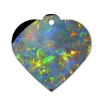 Dark Jubilee Opal Dog Tag Heart (One Side)