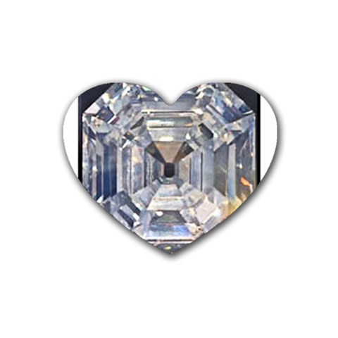 Portugese Diamond Rubber Coaster (Heart) from ArtsNow.com Front